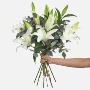 White Lily Flower -Ανθοδέσμη  Αρωματικοί Λευκοί Κρίνοι