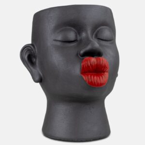 Unique Decorating pots black face lips - Διακοσμητικά Κασπώ