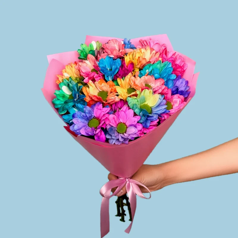 Βαμμένα χρυσάνθεμα Ροζ- Died Chrysanthemum Pink - Image 6