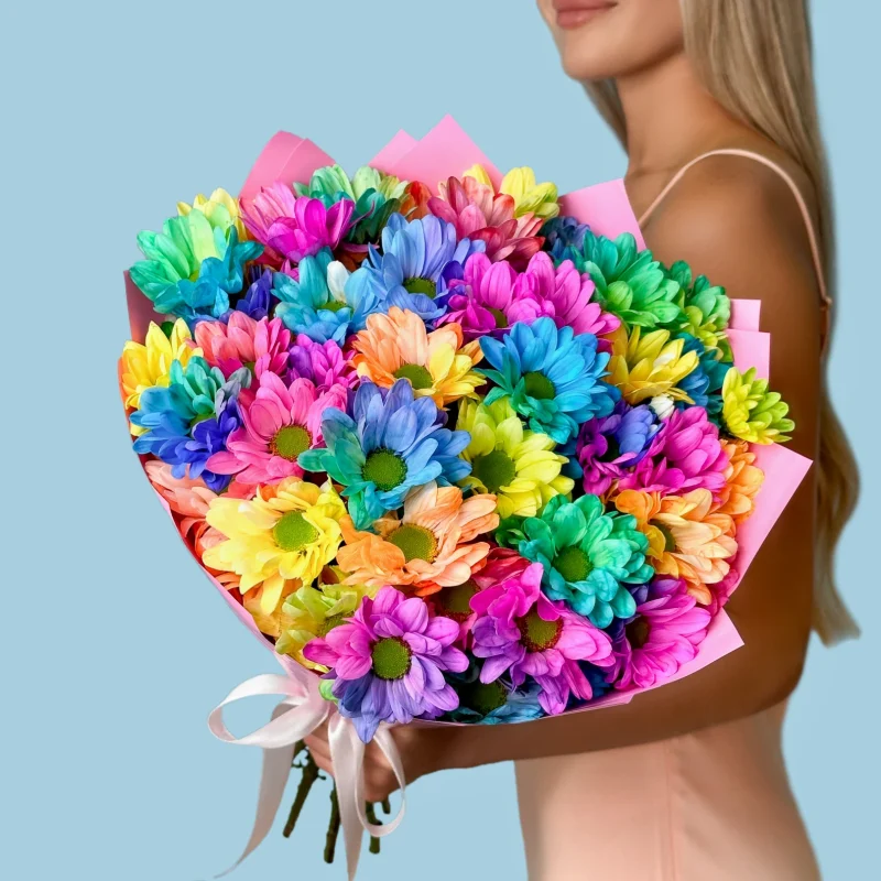 Βαμμένα χρυσάνθεμα Ροζ- Died Chrysanthemum Pink - Image 5