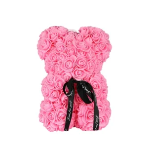 Αρκουδάκι από Τριαντάφυλλα Ροζ - Rose Bear Pink