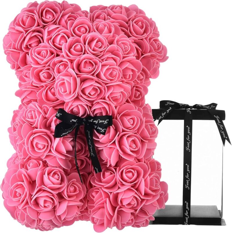 Αρκουδάκι από Τριαντάφυλλα Ροζ - Rose Bear Pink - Image 7