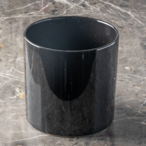 Κασπω Μαύρο Σμάλτο - pot black glass