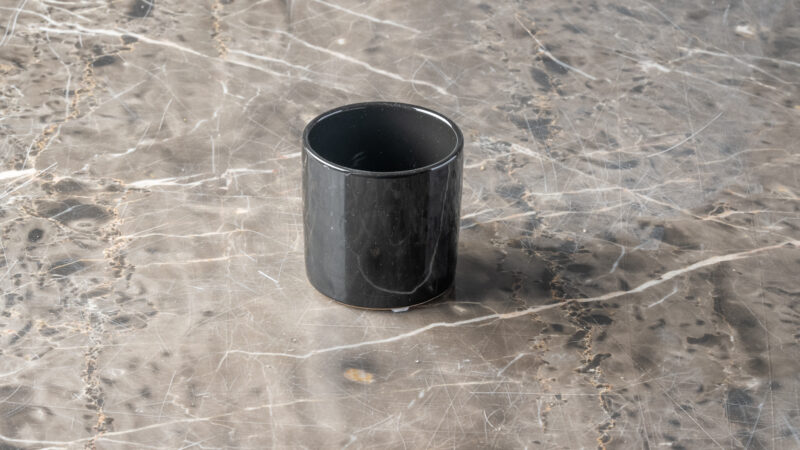 Κασπω Μαύρο Σμάλτο - pot black glass - Image 2