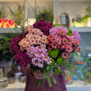 Φθινοπωρινή Ανθοδέσμη με Χρυσάνθεμα Σαντίνι