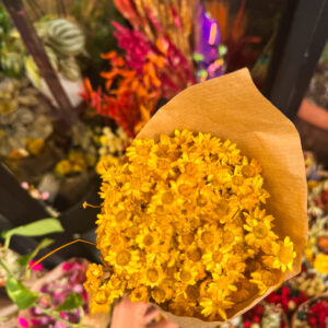 Η απόχρωση του ήλιου τη στιγμή που αγγίζει το δέρμα. Το χρυσοκίτρινο αυτών των ανθέων δεν είναι απλώς χρώμα — είναι αίσθηση, θερμότητα, παρουσία. Συνδυάζει τη φυσική ομορφιά με τη διαχρονικότητα, αποδεικνύοντας πως η πολυτέλεια μπορεί να είναι σιωπηλή.