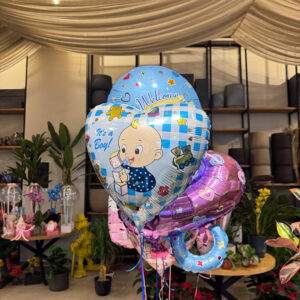 Alternative view of Μπαλόνια Γέννησης με Ήλιον – Welcome Baby / It's Boy